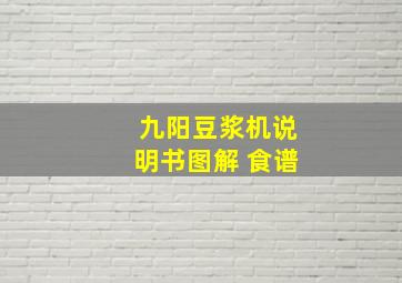 九阳豆浆机说明书图解 食谱